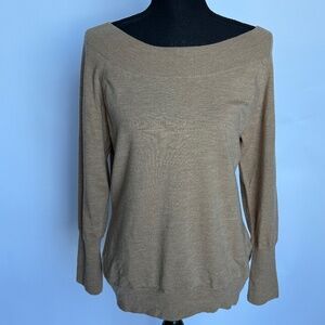 Banana Republic Camel/brown off the shoulder women’s sweater size L